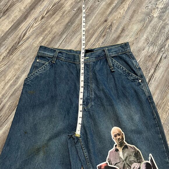 Vintage 1990s Tupac Makaveli Jeans 34x34 (32x32) - Picture 10 of 13